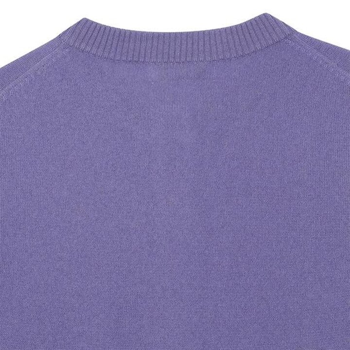 (신세계센텀점)캐시미어 베이직 크루넥 헤더 가디건 (ZFKKCA00AC-L/PURPLE)