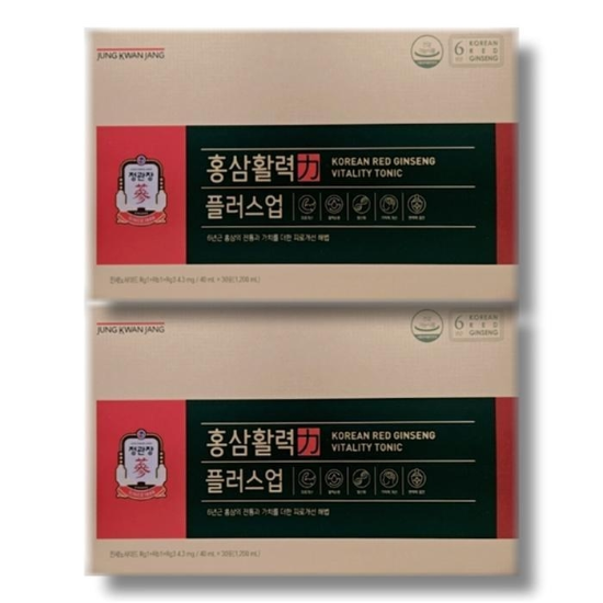 [보리담다] 정관장 홍삼활력 플러스 업 40ml x 30개입 2박스 쇼핑백
