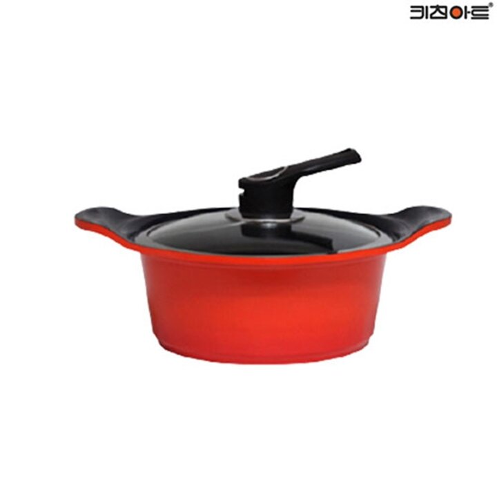 키친아트 S100G 세라믹코팅 주물 양수냄비 20cm 코팅냄비