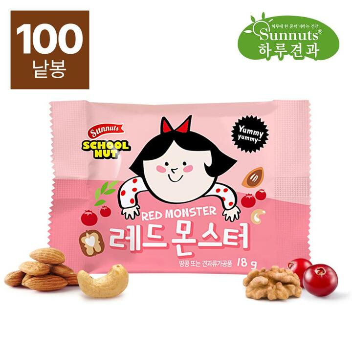 [하루견과] 스쿨넛 레드몬스터 18g 100봉