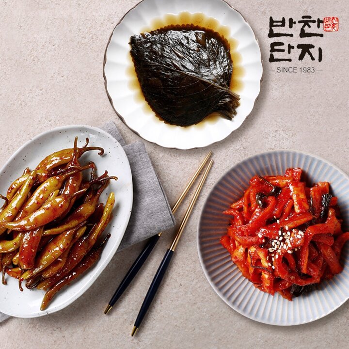 반찬단지 무말랭이1Kg+고추무침1Kg+간장깻잎1Kg