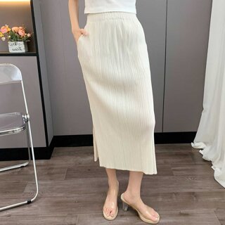 플라라 (88까지)플리츠솔리드슬릿스커트