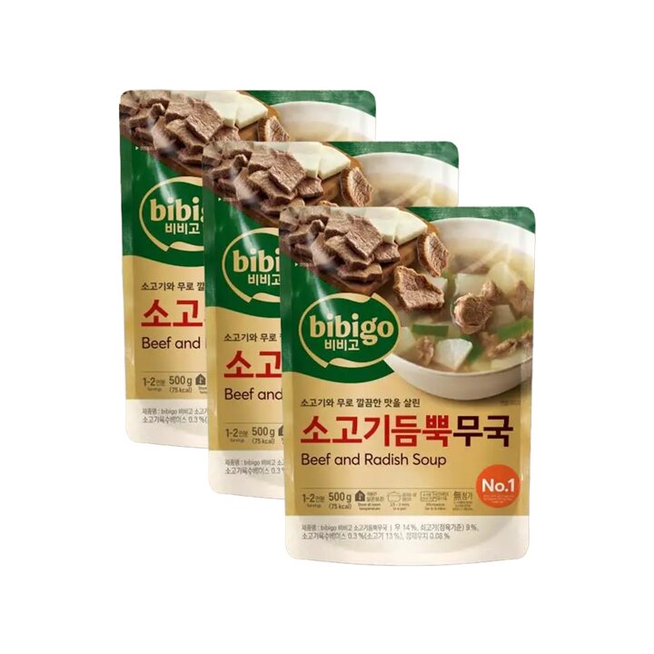 CJ 비비고 소고기듬뿍무국 500g x3개