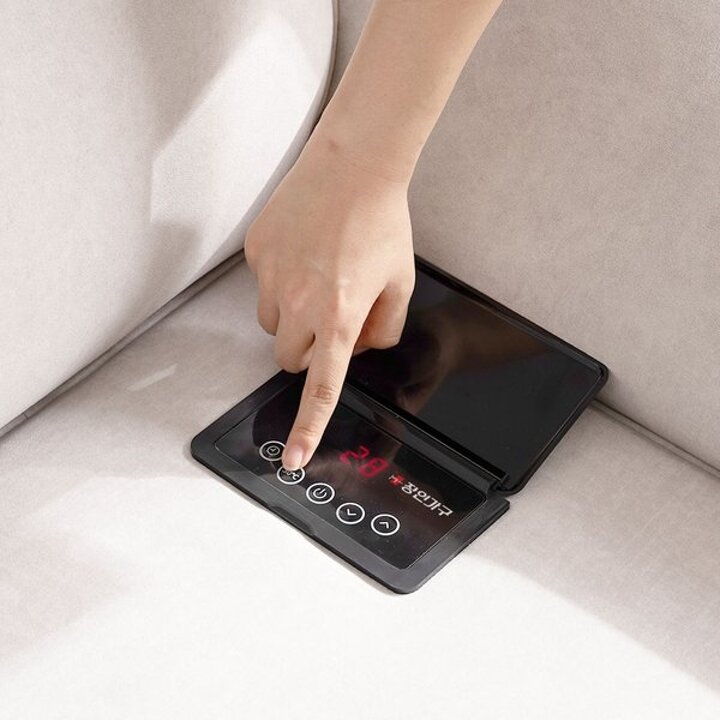 무이 세라믹 황토볼 온열 보료 3인 틸팅 팔걸이 흙소파