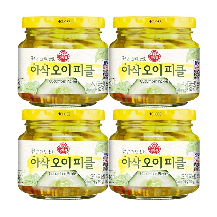 [본사직영] 오뚜기 아삭아삭오이피클 240g 4개