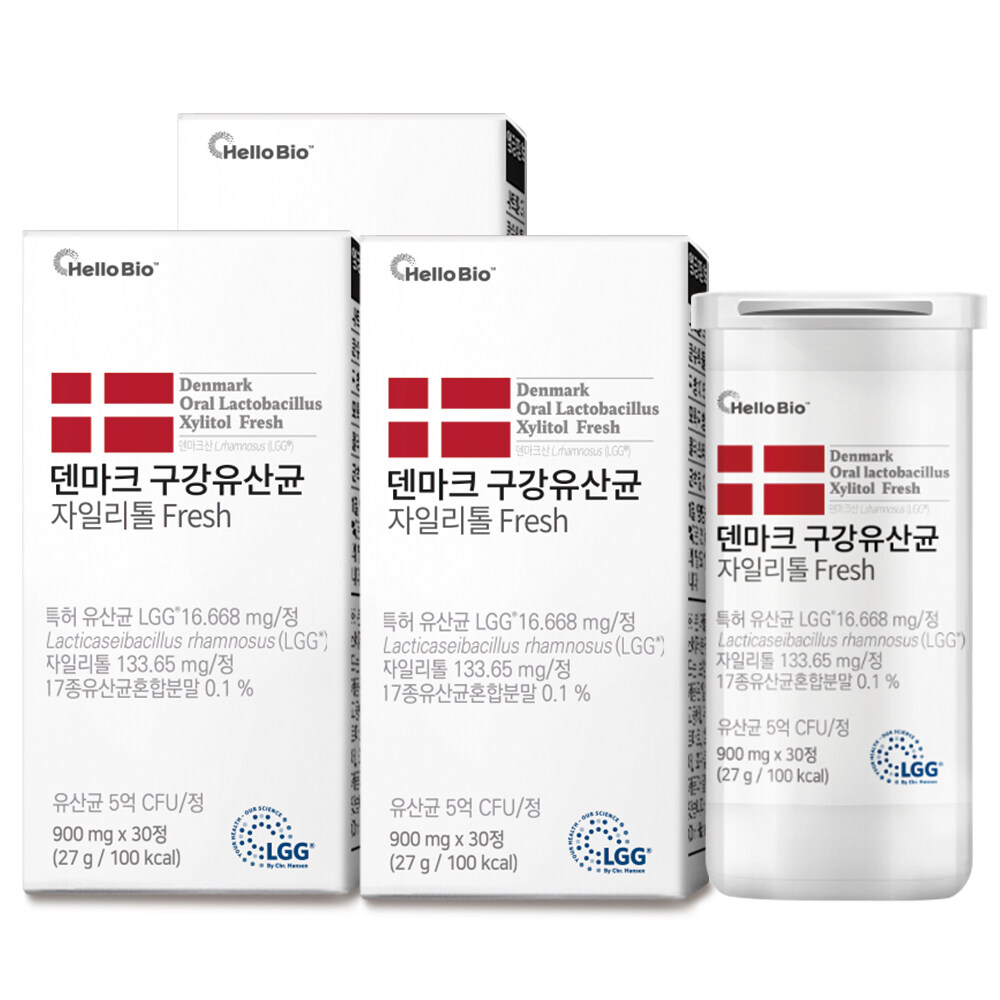 [S]덴마크 프리미엄 구강유산균 자일리톨 프레시 30정 3박스