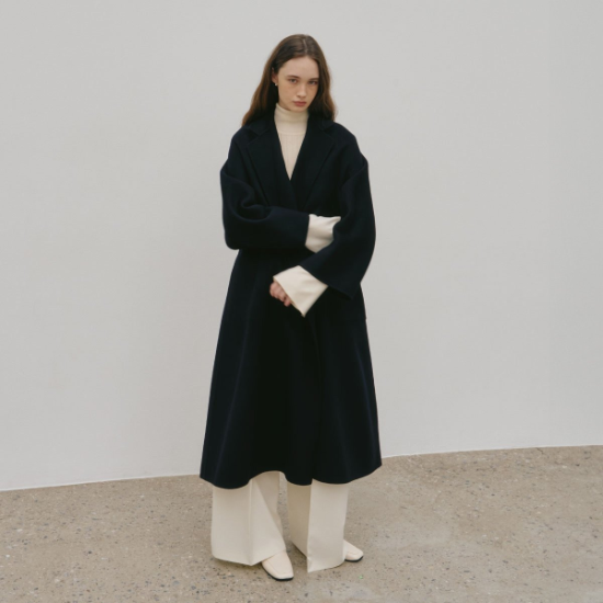 (신세계센텀점)[Cashmere 30퍼센트] MAGOT Reversible Cashmere Blended Handmade Coat Royal Navy