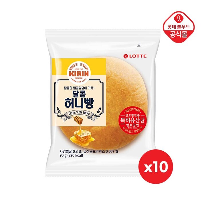 롯데 기린 달콤허니빵 90gx10개