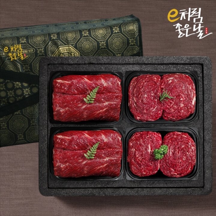 [오늘자연] e처럼 좋은날_청정한우 정육세트_국거리400gx2팩 +불고기400gx2팩 / 총1.6kg