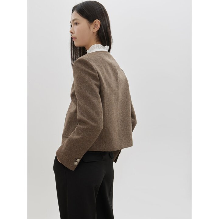 (신세계타임스퀘어점패션관)[씨씨콜렉트] 울 헤링본 라운드넥 자켓 C261MSF302