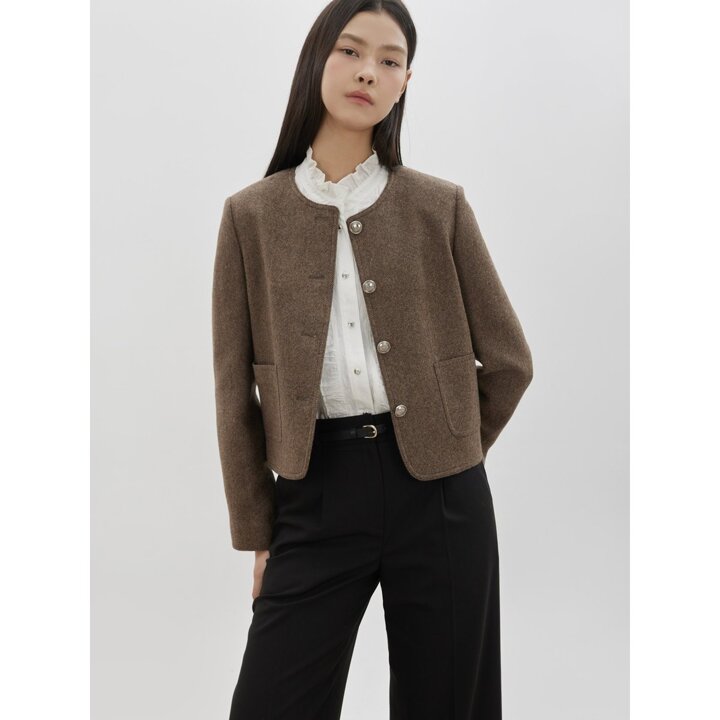(신세계타임스퀘어점패션관)[씨씨콜렉트] 울 헤링본 라운드넥 자켓 C261MSF302