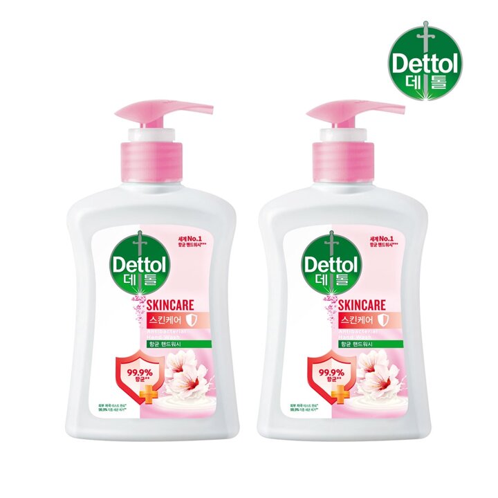 데톨 스킨케어 핸드워시 250g x2개 손세정제 핸드워시 핸드솝 Dettol