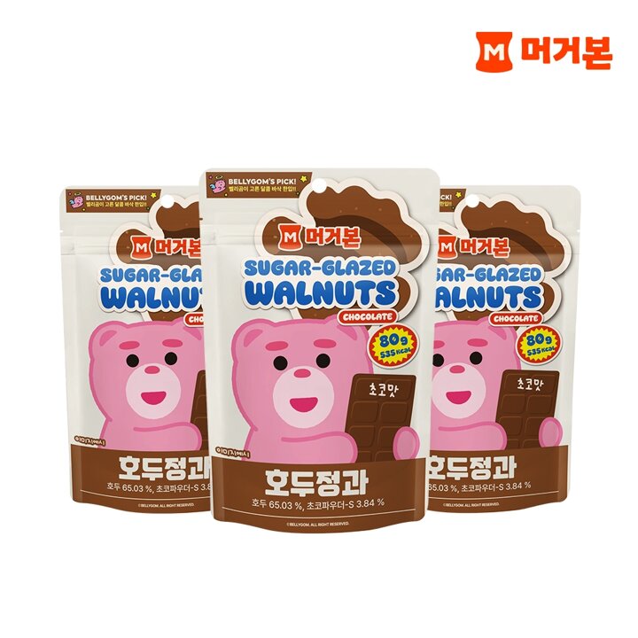 [G]벨리곰 호두정과 초코맛 80g x 3봉