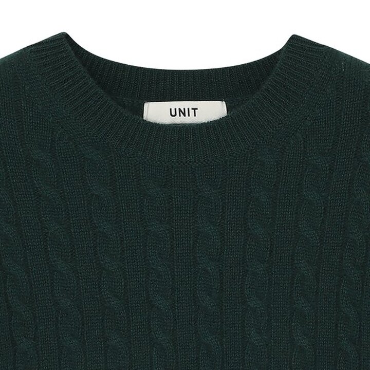 (신세계센텀점)캐시미어 케이블 베이직 크루넥 풀오버 (ZFKKCN103C-GREEN)