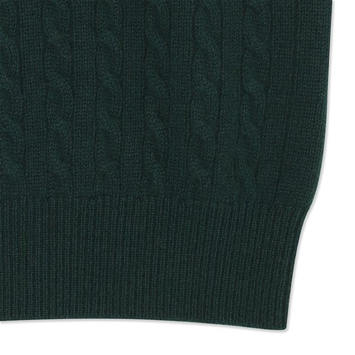 (신세계센텀점)캐시미어 케이블 베이직 크루넥 풀오버 (ZFKKCN103C-GREEN)