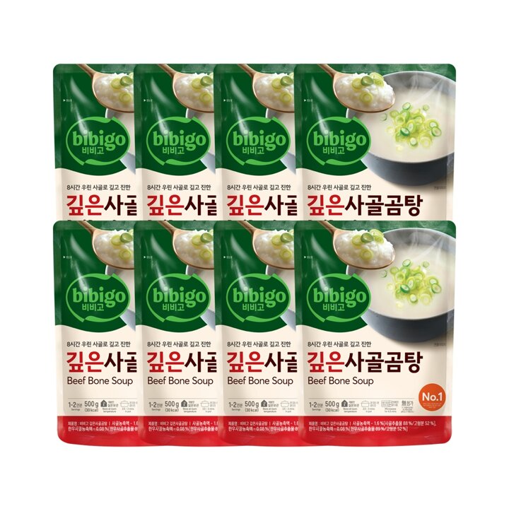 CJ제일제당 비비고 깊은사골곰탕500g x8개