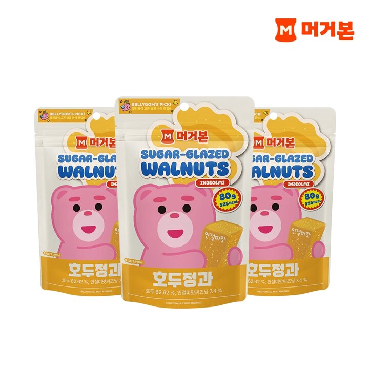 [G]벨리곰 호두정과 인절미맛 80g x 3봉