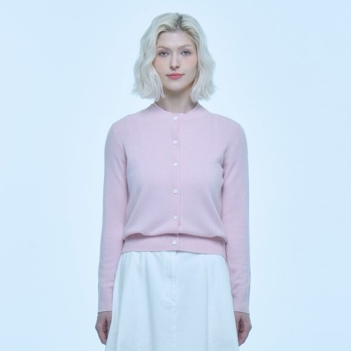 (신세계센텀점)캐시미어 베이직 가디건 (ZFKKCA102C-L/PINK)