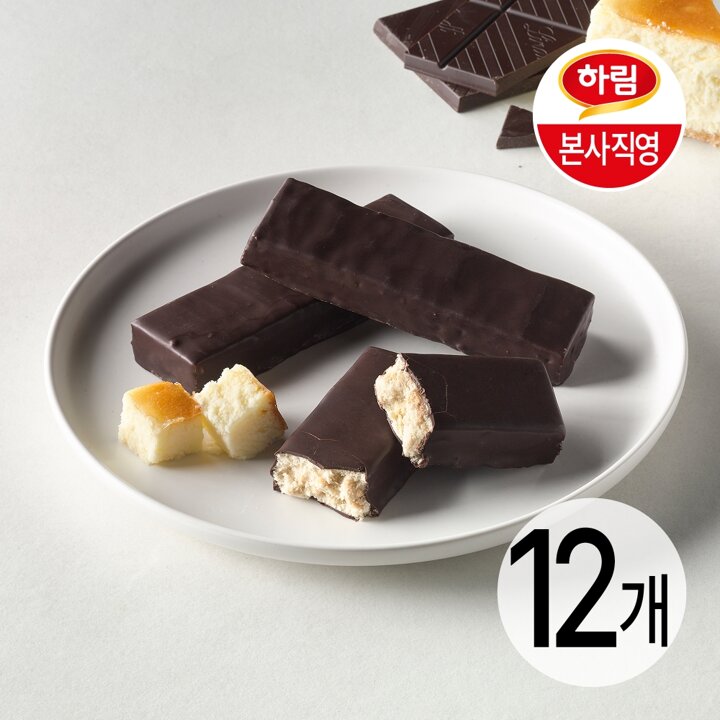 하림 오늘단백 밀크초코 치즈케이크바 48g 12개