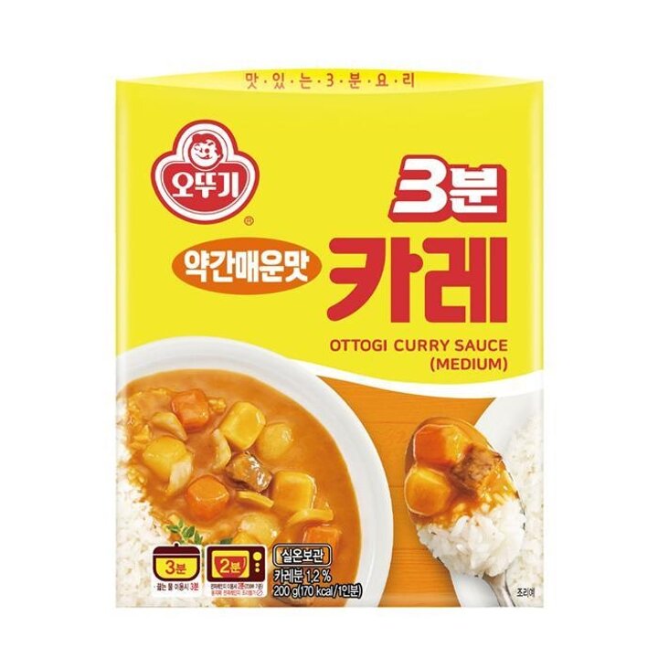 오뚜기3분카레약간매운맛+낙지덮밥소스+제육덮밥소스2개씩총6팩