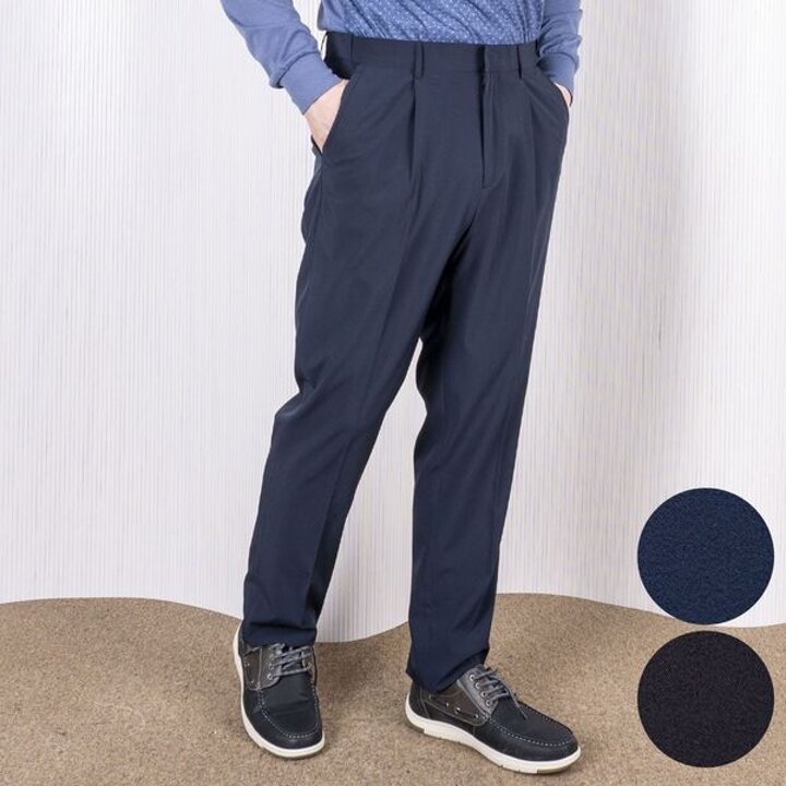 [하프클럽/중년의품격]중년 남성 여름 에센셜 스판 반밴딩 원턱 정장 바지 편한 신사 팬츠