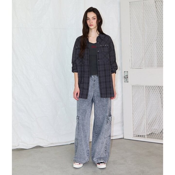 (신세계강남점)[CAPSULE LINE]백 오픈 체크 셔츠 (ES2WB560)
