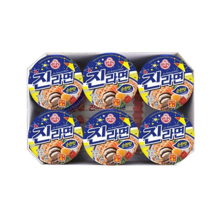 오뚜기 진라면 순한맛 컵 65g x 6개