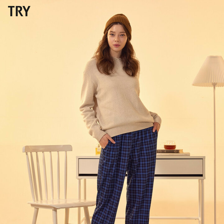 TRY 피치기모 파자마 팬츠 3종(여성)