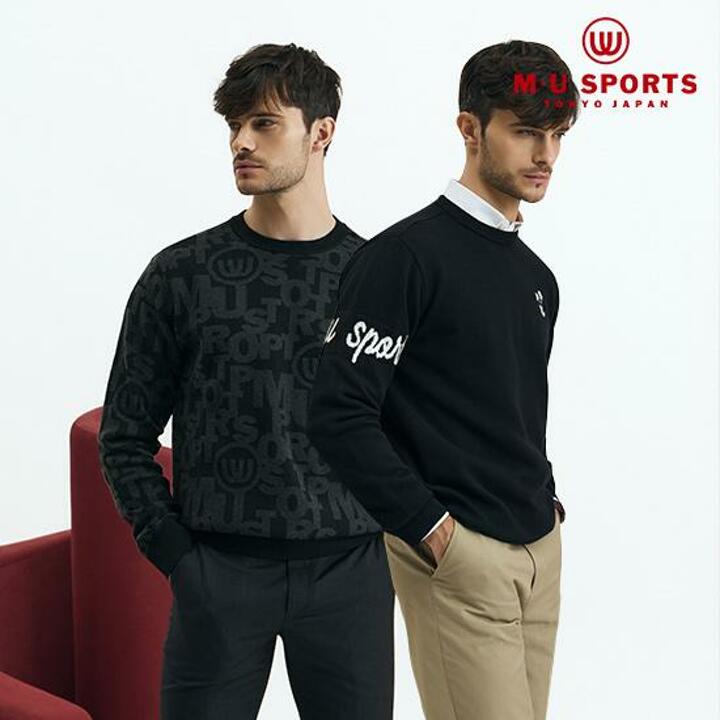 [MU SPORTS] 엠유스포츠 25FW 남성 울 블랜드 니트 2종