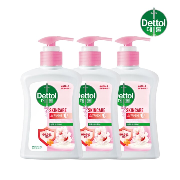데톨 스킨케어 핸드워시 250g x3개