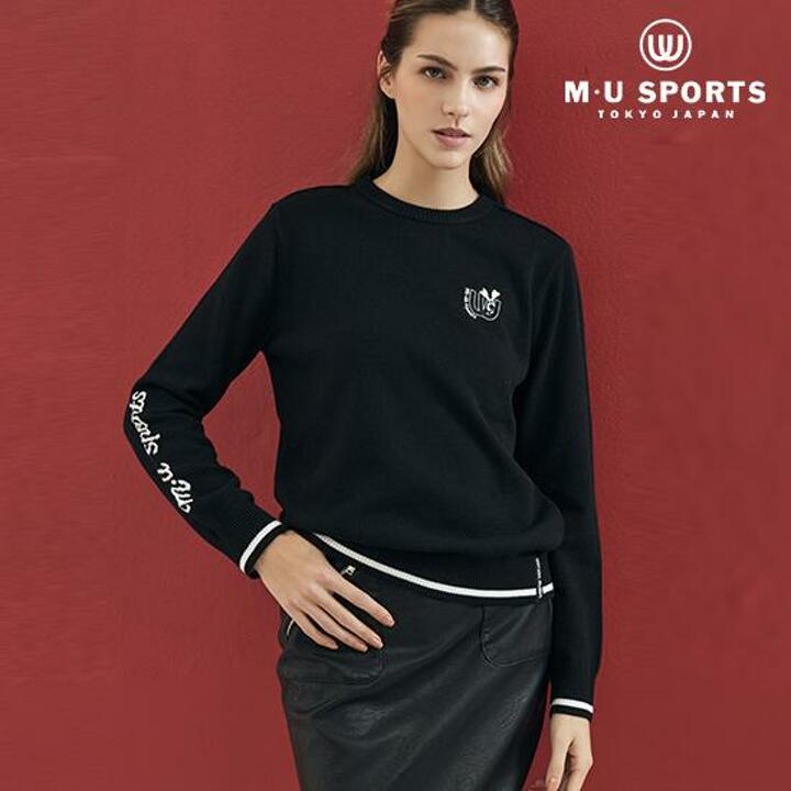 [MU SPORTS] 엠유스포츠 25FW 여성 울 블랜드 니트 2종