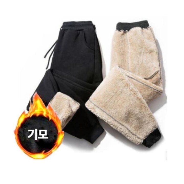 기모조거팬츠스타일트레이닝팬츠융털안감밴딩