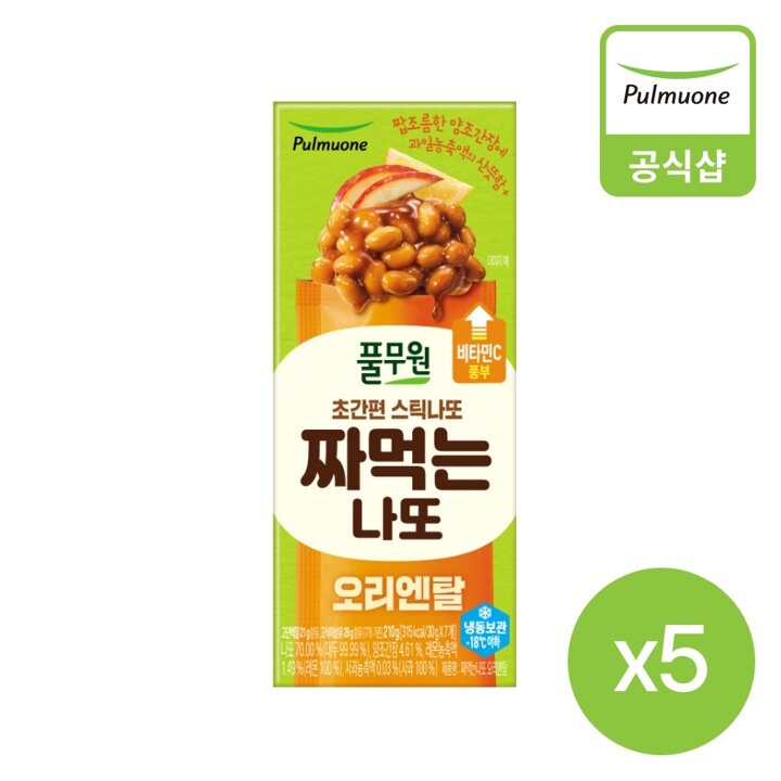 [풀무원] 짜먹는나또 오리엔탈(210g)X5개