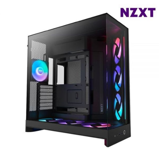[하프클럽/셀러허브 가전]NZXT 블.랙 PC케이스 PC방 조명 미들타워 H9 FLO..