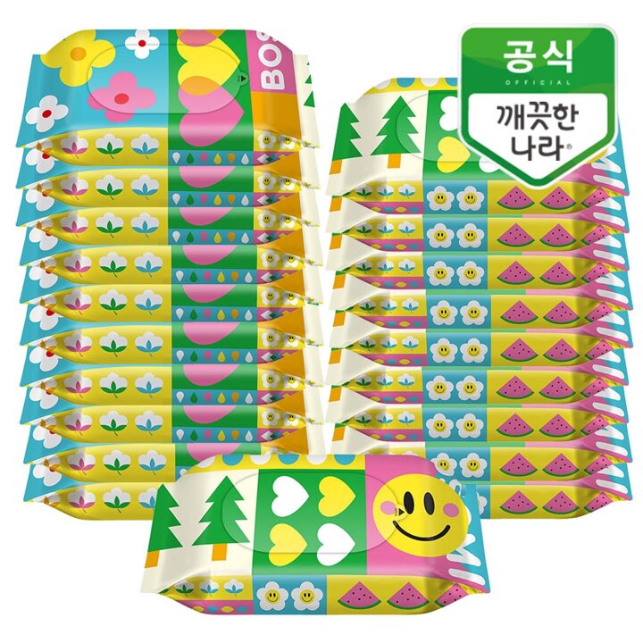 깨끗한나라 보솜이 펀앤플레이 라이트 아기물티슈 휴대형 10매 x 20팩