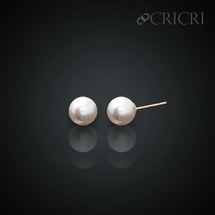 [CRICRI] 14K 진주귀걸이 6mm 스와로브스키 크리스탈 제작