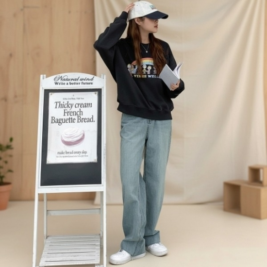 여성 무지개 프린트 스누피 라운드 맨투맨 심플25207897588872