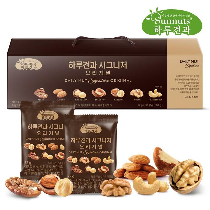 [하루견과] 시그니처 오리지널 30입 견과 선물세트 견과세트 /순수견과7종 /프리미엄세트