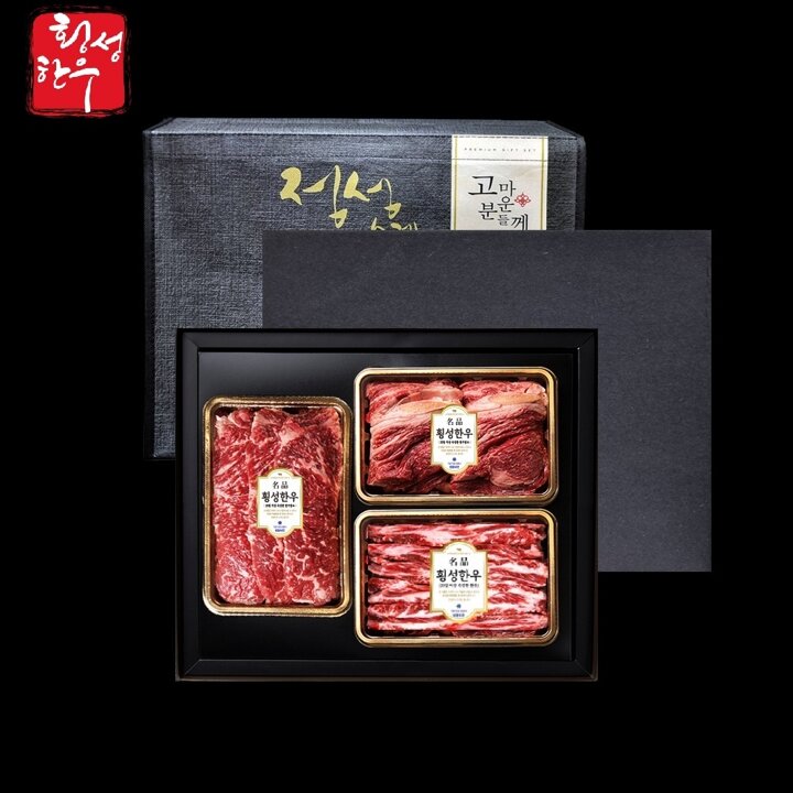 횡성한우 1+등급 특선구이세트 2호 (등심400g+채끝400g+갈비살400g)