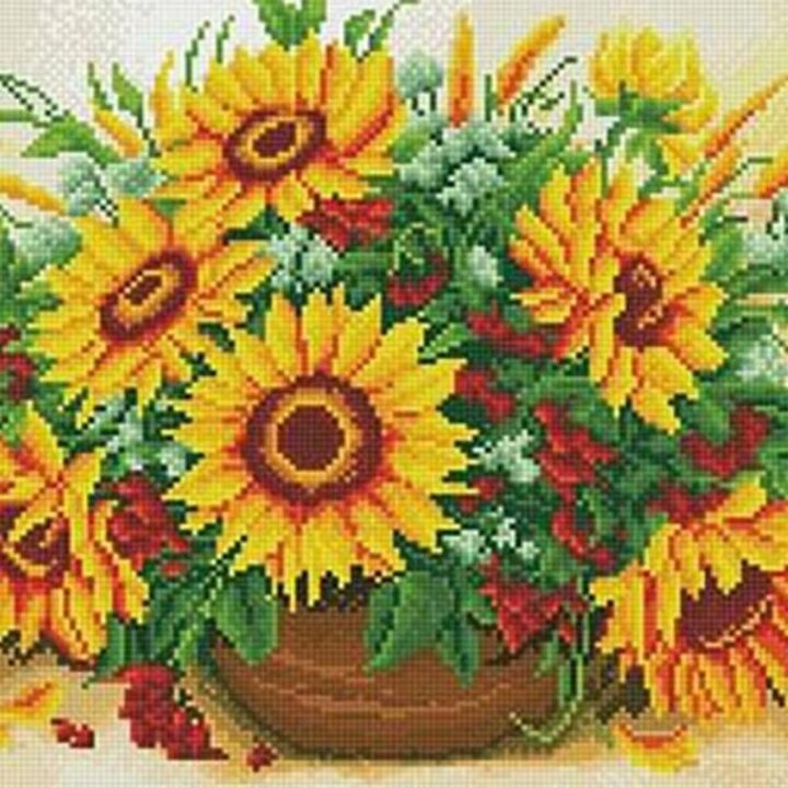 아트박스/하비스스퀘어 명화풍경 8개의 태양 보석십자수 캔버스 40x50cm