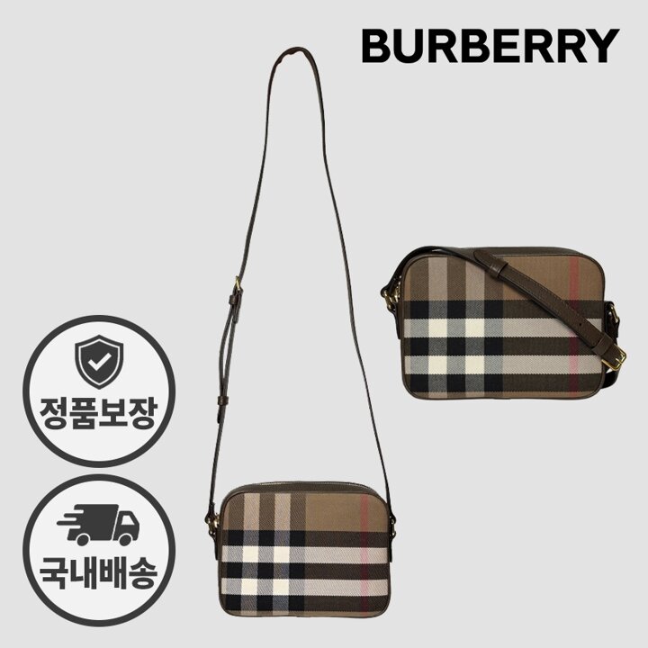 버버리 하우스체크 카메라백 크로스백 81140711 에보니 브라운 스몰