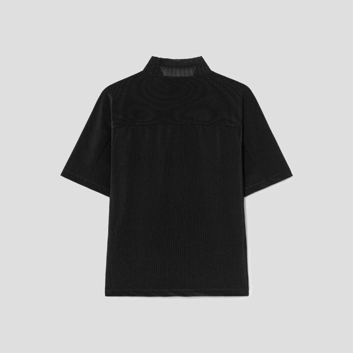 (신세계강남점)FW25 여성 골조직 하이넥 반소매 티셔츠 - 블랙 (BJ5842A245)