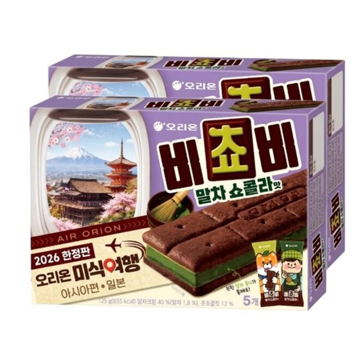 오리온비쵸비말차쇼콜라125gx2개