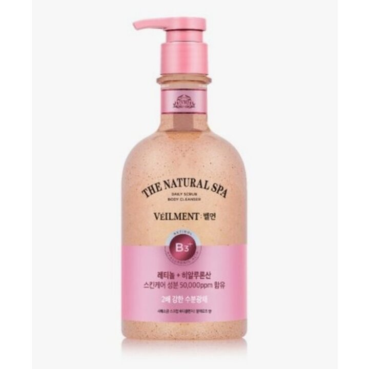 (신세계의정부점)온더바디 벨먼  사해소금 스크럽 바디클렌저 블랙로즈향 580ml