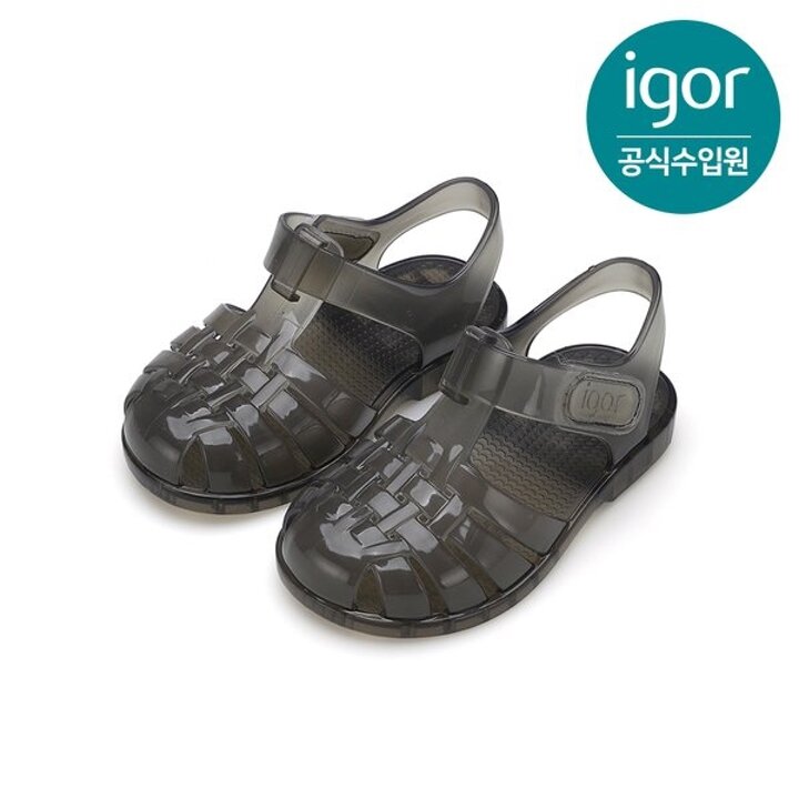 (신세계강남점)[IGOR] 이고르 클라시카 젤리슈즈 크리스탈 클리어 그레이 키즈샌들 여름샌들 유아샌들 아동샌들