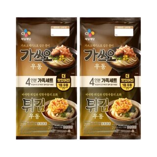CJ제일제당 가쓰오우동466g(2인)+튀김우동490g(2인) x2개