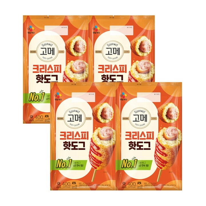CJ 고메 크리스피 핫도그 400g x4개