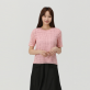 [PAT] 라운드 번아웃체크 블라우스_QK42503