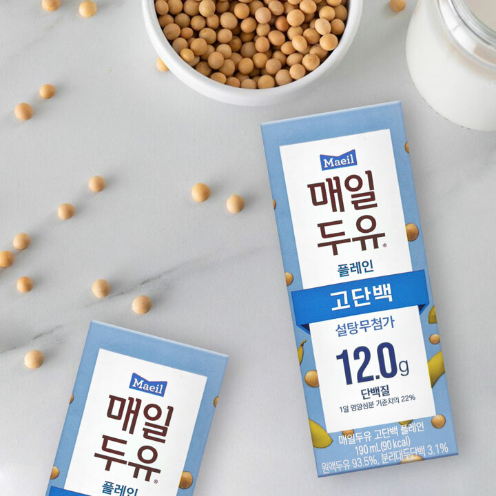 매일 고단백 플레인 저당두유 190ml 24팩