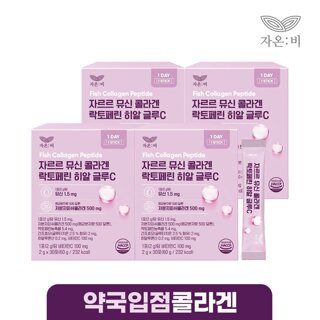 자온비 자르르 뮤신 콜라겐 락토페린 히알 글루C 30포 x 4박스 (4개월분)